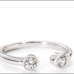 Swarovski silver crystal ring size 7